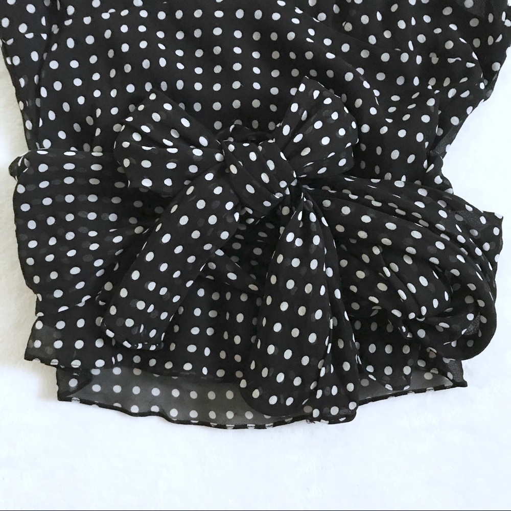 Ralph Lauren Black Label Silk Polka Dot Blouse Top - Picture 3 of 6